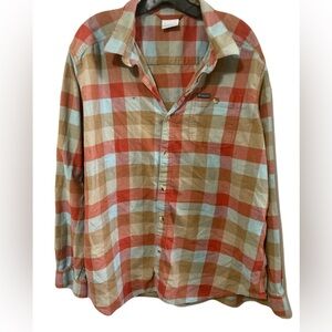 Columbia Red and Tan Checkered Shirt